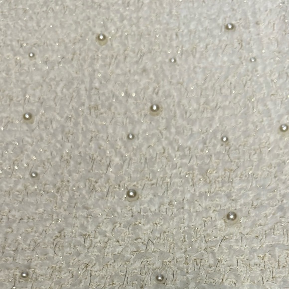 Zara Pearl Trim Cream Textured Mini Dress | Sz S | Brand New WT - Picture 4 of 5